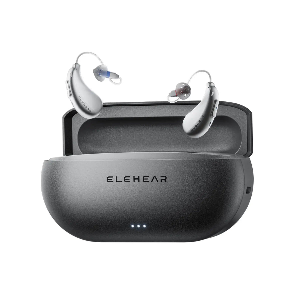 ELEHEAR Beyond OTC hearing aids in charging case