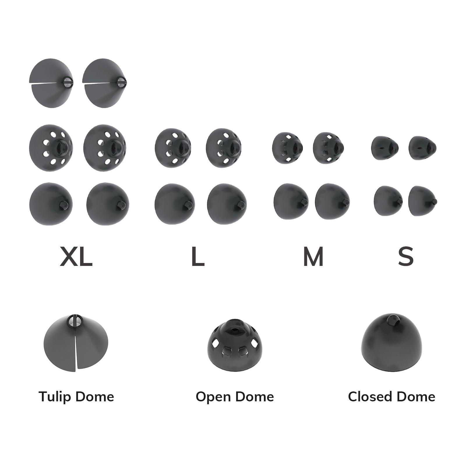 Complete Ear Domes Set – 9 Pairs (All Sizes & Styles)