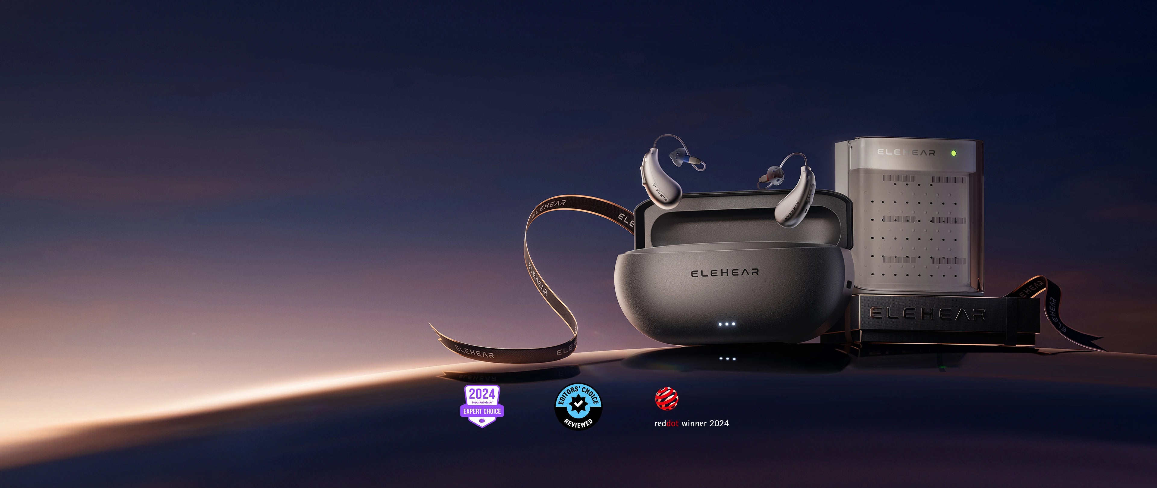 Tea-making set with teapot and accessories on a gradient background