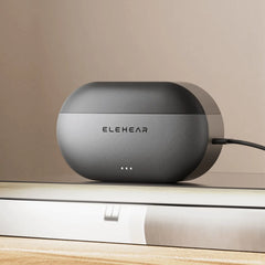 ELEHEAR Beyond rechargeable hearing aid charging case in gray